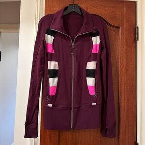 Burgundy Lululemon zip up jacket